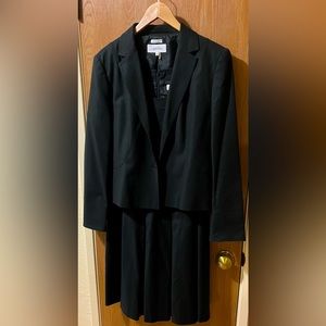 Calvin Klein suit dress and jacket; pleated skirt, tank style top with jacket